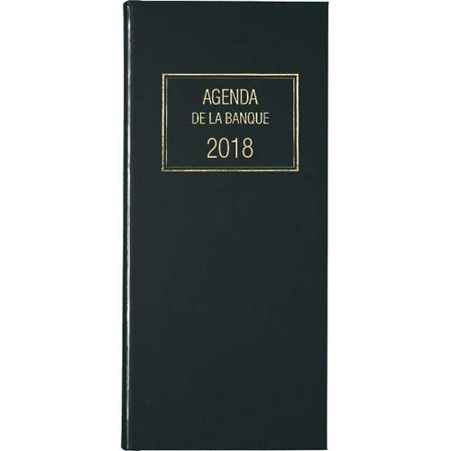 AGENDA BANQUIER LONG LECAS - 1 JOUR SUR 2 PAGES - 2 VOLUMES - EUROS CENTS - 15 X 34 CM - NOIR