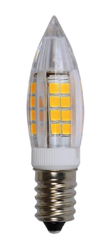 Ampoule LED flamme E14 - 350 lm, 28 W, blanc chaud, TIBELEC - Culot E14, verre transparent, durée de vie 25 000h_0