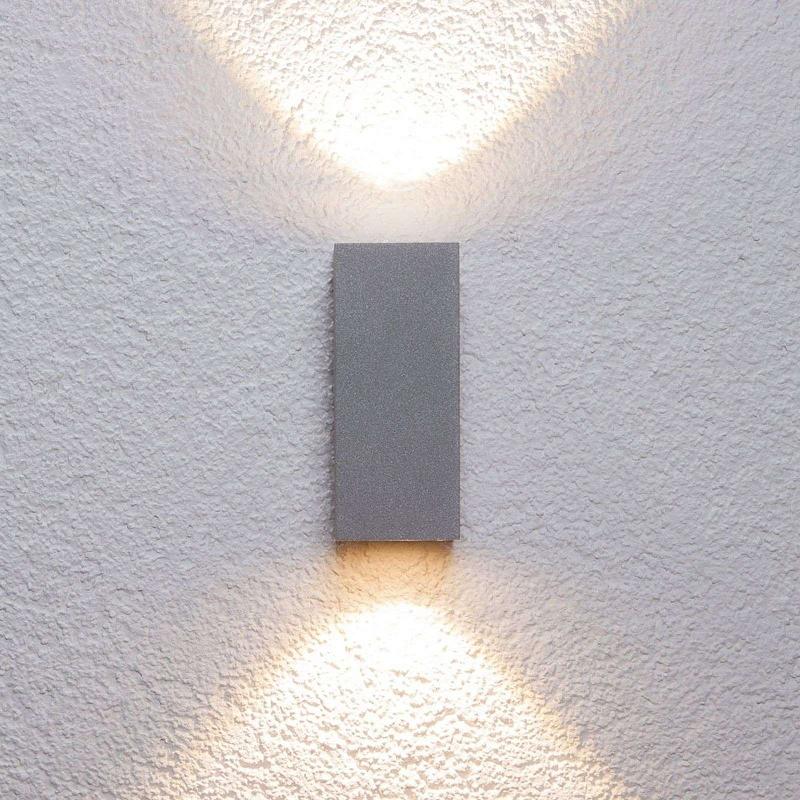 APPLIQUE D\'EXTÉRIEUR LUCANDE TAVI, 15 CM, ARGENT, BRIDGELUX LED