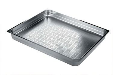 BAC GASTRO INOX 2/3 PERFORÉ À  BORD PLAT - H 65 MM