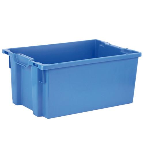 Bac plastique Gerbable Emboîtable à 70% Plein 600 x 400 x 270 mm Bleu - Réf : BAC114BM6427000_0