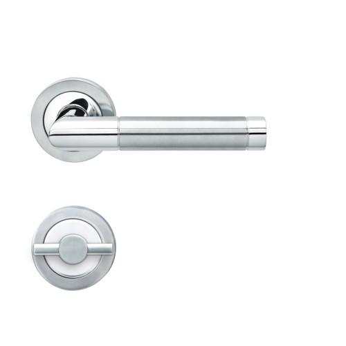 BÉQUILLE DOUBLE SUR ROSACE SLIM STYLE BE700A À CLIPSER EN INOX POLI - CONDAMNATION KARCHER DESIGN