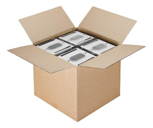 LOT DE 10 - CARTON CAISSE AMÉRICAINE KRAFT BRUN DOUBLE CANNELURE L 50 X L 50 X H 50 CM