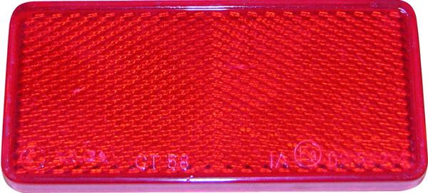 CATADIOPTRE RECTANGULAIRE 94X44 ADHESIF ROUGE