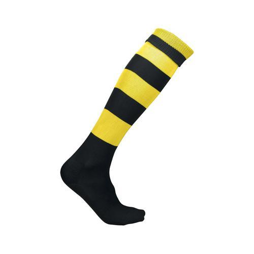 CHAUSSETTE NOW ONE NOIR/JAUNE RAYÉ