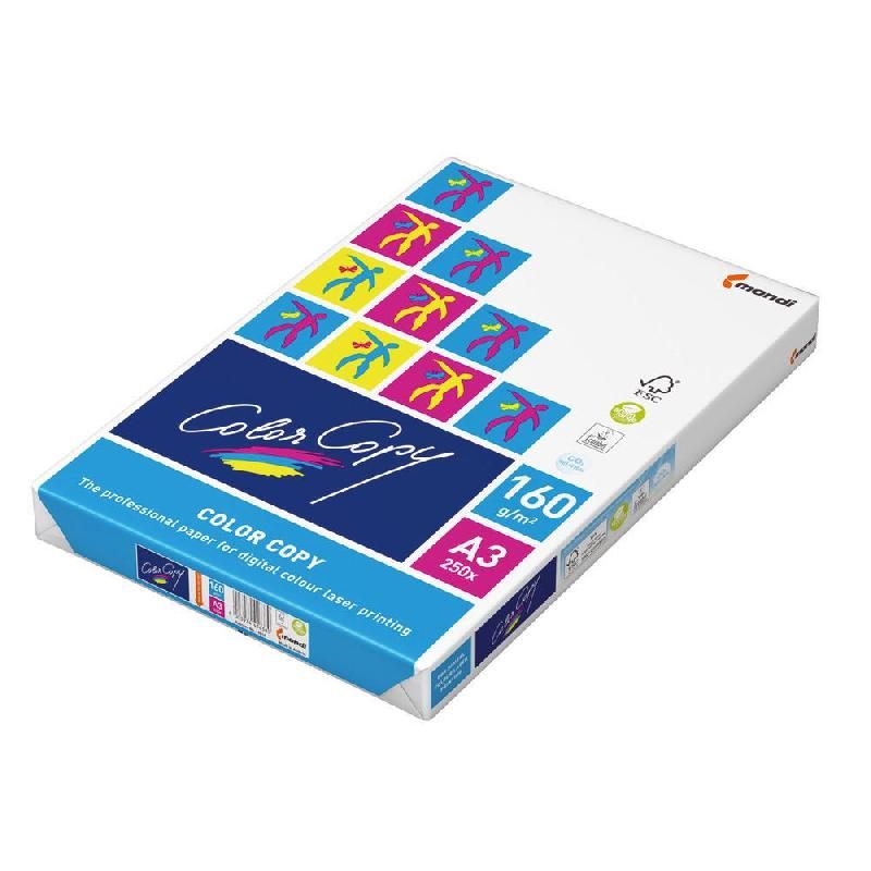 COLOR COPY PAPIER D'IMPRESSION LASER A3 BLANC DE 160 G/M² - RAMETTE 250 FEUILLES