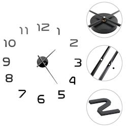 Décoshop26 - Horloge murale 3D Design moderne 100 cm XXL Noir DEC022270 - noir 3001309369604_0