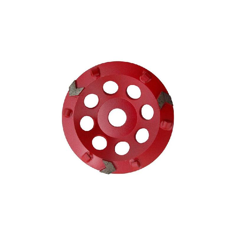 Diamwood expert en equipement plateau de surfaçage pcd + 3 segments red grinder d.125 x 22,23 mm x 6 pkd 4 mm - epoxy, asphalte, résine - diamwood -_0