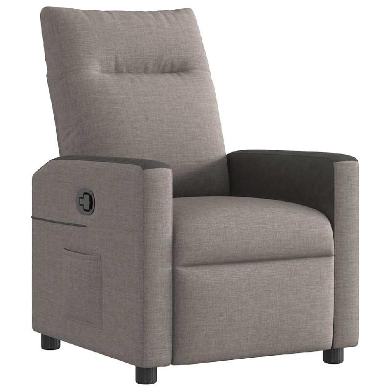 Fauteuil inclinable Taupe Tissu Modèle Mermonel - 4104830_0