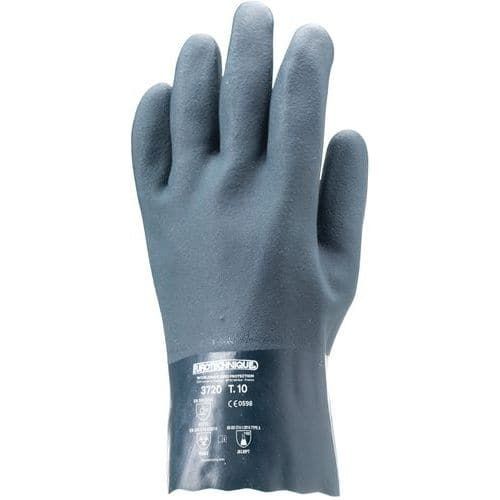 GANTS DE MANUTENTION EUROCHEM 3720 COTON PVC VERT 27 CM - 10 - COVERGUARD