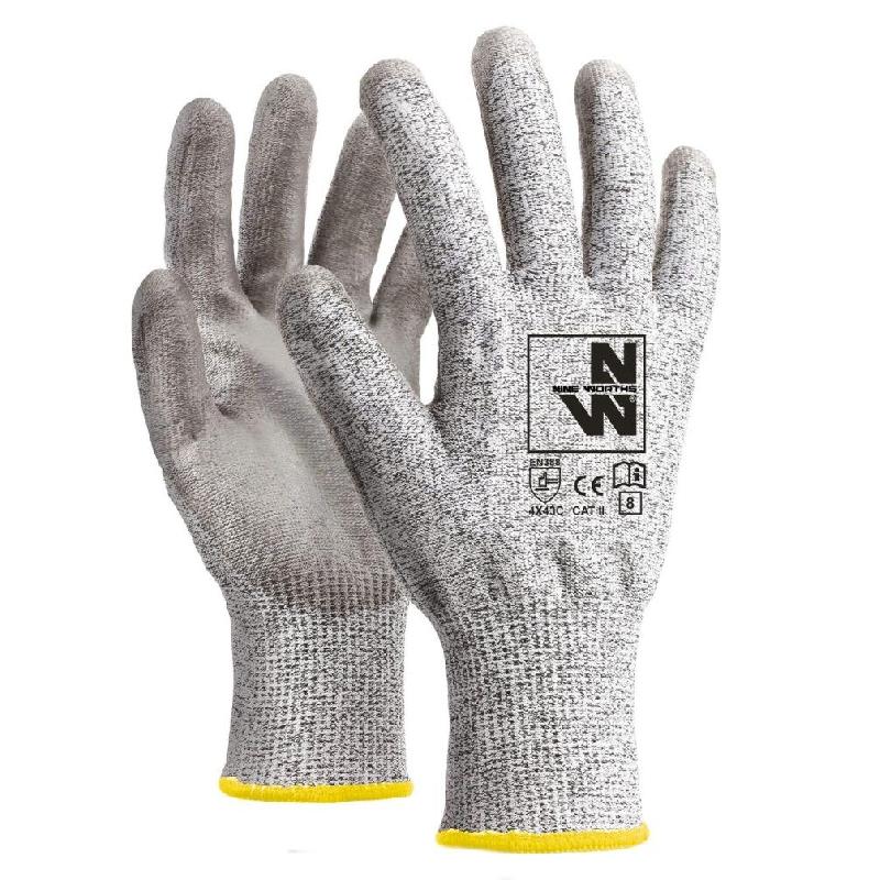 Gants de Travail Blaine - Taille 10 - Gris Chiné - Résistant et Confortable - NINE WORTHS - 3700584917141_0
