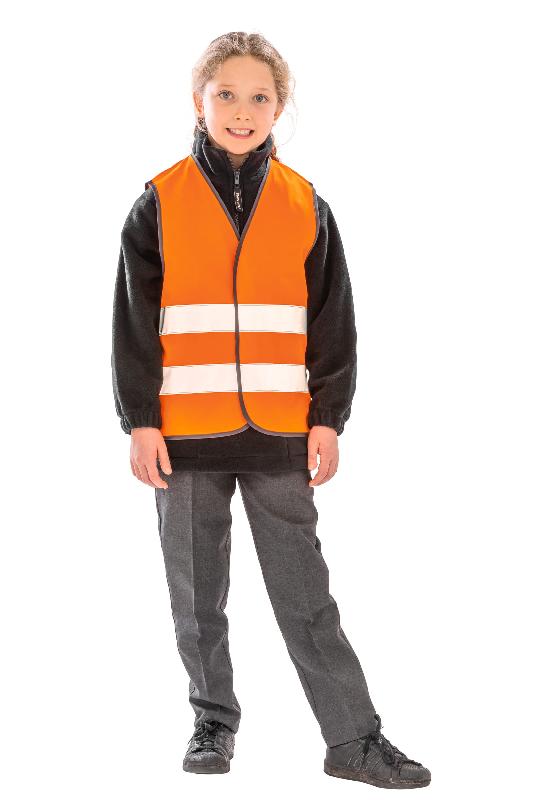 Gilet de sécurité enfant - Réf: R200J - Norme EN1150:1999 - Fluorescent Yellow et Orange_0