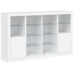 Helloshop26 - Buffet bahut commode armoire meuble de rangement organisateur cuisine salle de séjour salon avec lumières LED 3 pcs 02_0037197 - 30002_0