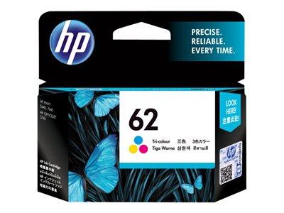 HP 62 - COULEUR (CYAN, MAGENTA, JAUNE) - ORIGINAL - CARTOUCHE D'ENCRE