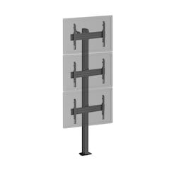 KIMEX Support TV sur pied 3 écrans  40''-65'' Hauteur 240cm à visser noir - noir 3700685426085_0