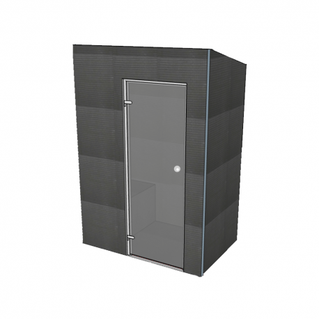 Hammam kit de construction cabine de douche à carreler 150 x 90 - Générateur vapeur inclus_0