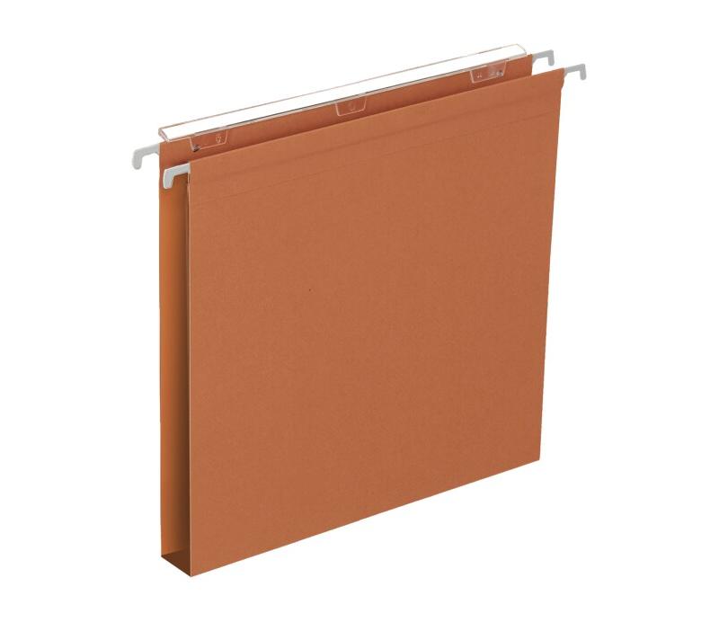 L'OBLIQUE 51040 Dossier suspendu Économique 02 Kraft 220 g Tiroir Entraxe 330 mm H 250 mm Fond 30 Boîte de 25 Orange - 3362949906339_0