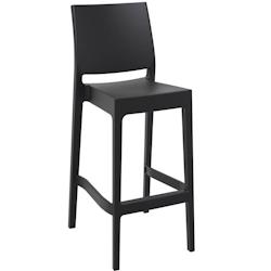 Ligne chr inca tabouret h75 - noir  carton de 4 - noir plastique MCH-750733-NOIR_0