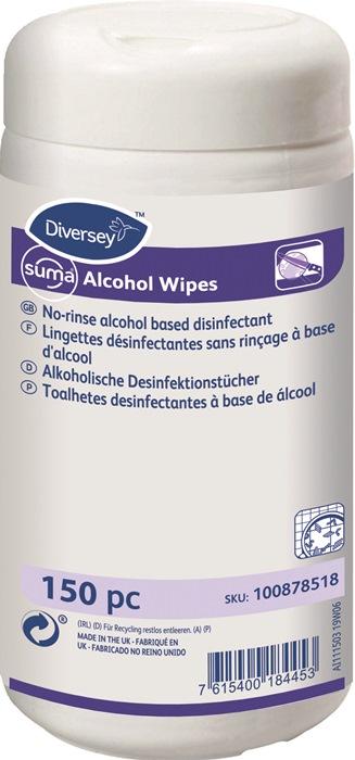 Lingette désinfectante Alcohol Wipes 150 lingettes boîte SUMA_0