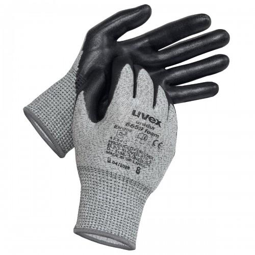 LOT DE 10 PAIRES DE GANTS ANTICOUPURE UVEX UNIDUR 6659 FOAM - GRIS - TAILLE 7 UVEX