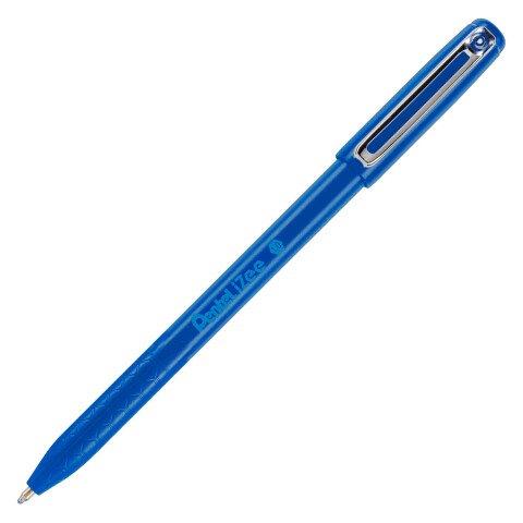 LOT DE 2 - STYLO BILLE PENTEL IZEE BLEU À CAPUCHON POINTE 1 MM - ÉCRITURE LARGE