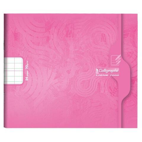 LOT DE 25 - CAHIER MATERNELLES PIQUÉ À L'ITALIENNE 7000 17X14,7 CM 24 PAGES DL 3MM IV 70 G - ROSE