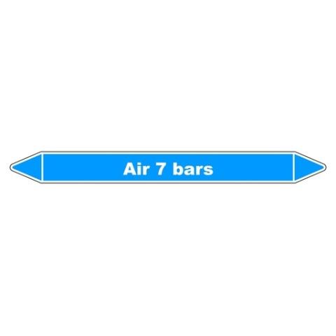 LOT DE 3 - MARQUEUR DE TUYAUTERIE - AIR 7 BARS - EN VINYLE LAMINÉ 355 X 37 MM