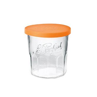 POTS À CONFITURE EN VERRE 324ML COUVERCLE ORANGE 82MM - LOT DE 6 - LE PARFAIT - CONFITURIER