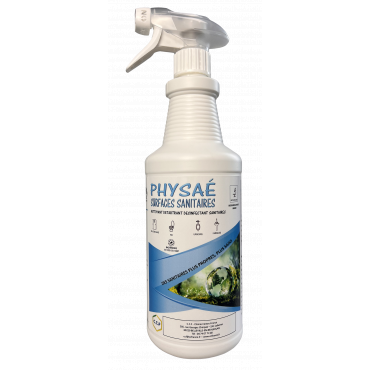 PHYSAE SURFACES SANITAIRES Nettoyant détartrant désinfectant - Biosurfactants ultra puissants et acide lactique - Bactéricide et levuricide EN_0