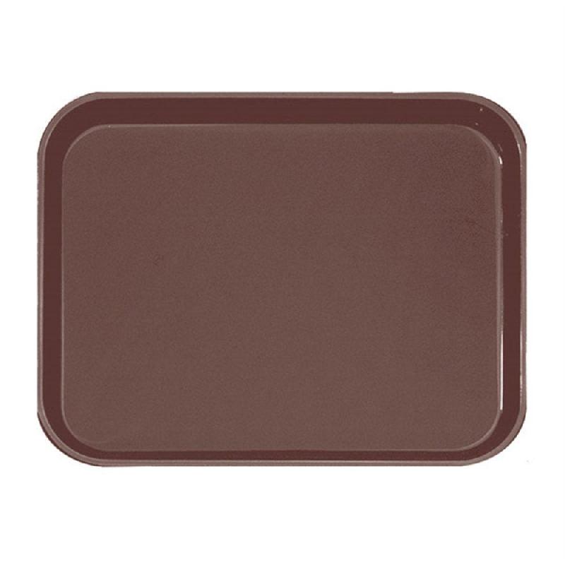 Plateau de service anti-dérapant 51x38cm polypropylène marron_0