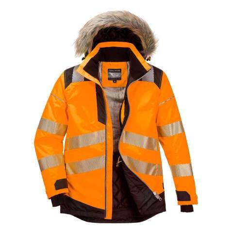 PORTWEST PW369 PARKA D'HIVER HAUTE VISIBILITÉ PW3 ORANGE/NOIR - TAILLE XXL