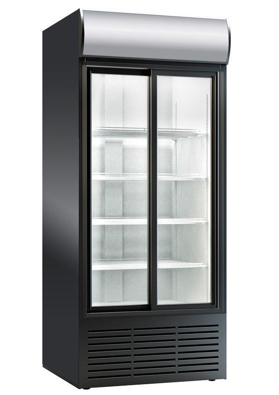 RÉFRIGÉRATEUR À BOISSONS PROFI 783 SLIM AVEC PORTES COULISSANTES, NOIR