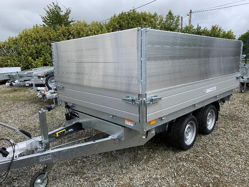 Remorque Tri-benne SARIS - 306 x 184 - PTAC : 3500 kg - 2 Essieux - Freinée - Pompe Electrique - Référence - 39300_VENISE_BAG205_0