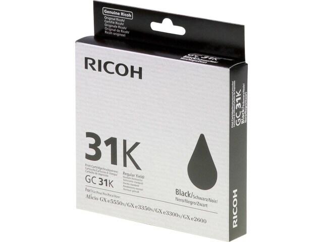 Ricoh GC31K Noir Cartouche de Gel ORIGINALE - 405688 - noir 000000120054440142_0