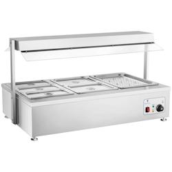 Royal Catering - Royal Catering Bain-Marie Bac GN RCBM-6D (sans Eau, 71x112x63,5cm, 1700W, 6 bacs GN– 1/1 – 1/2 – 1/3, réglable Jusqu‘à 110_0