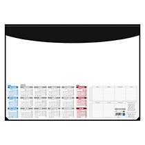 SOUS-MAIN PVC - AVEC CALENDRIER 18 MOIS - 38.5 X 54 CM NOIR
