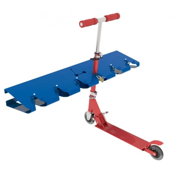 Support à trottinettes 6 places - PROCITY® - Fixation murale avec système de blocage guidon_0