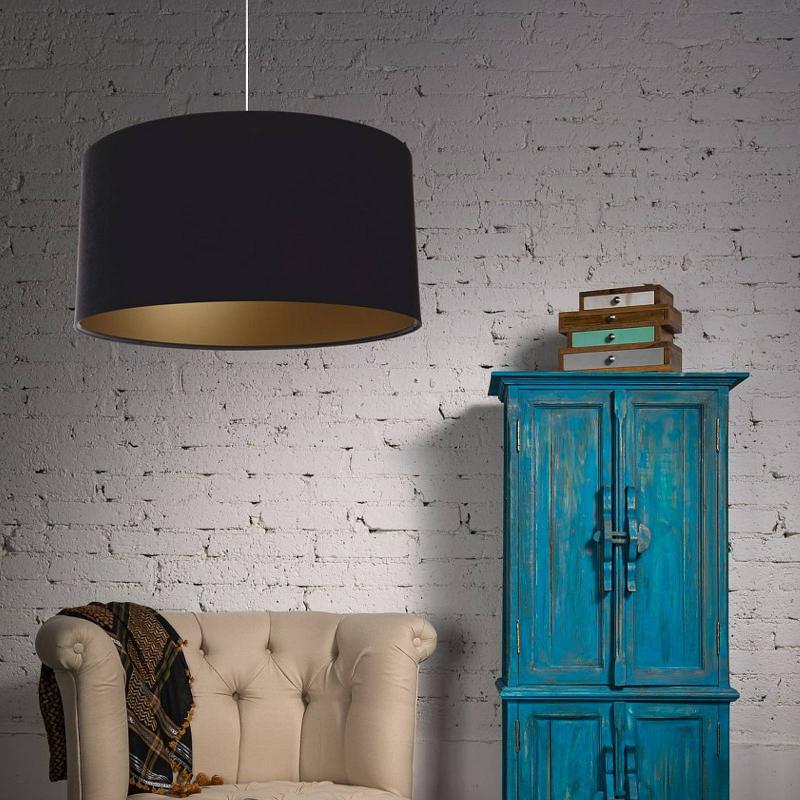 MACO DESIGN SUSPENSION SALINA, NOIR/OR, Ø 50CM