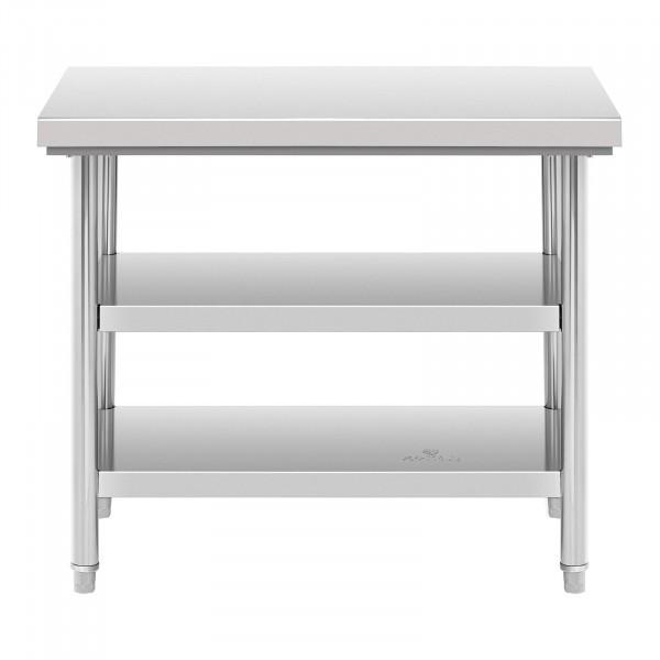 Table en inox centrale 100 x 70 cm en 3 niveaux_0