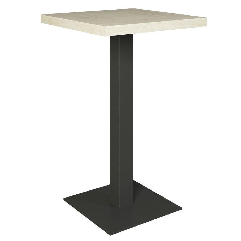 Table mange debout Cage noir plateau érable 70x70x111cm_0
