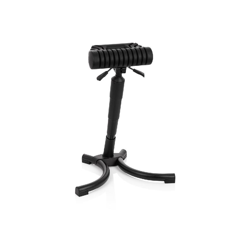 Tabouret assis-debout / Tabouret de travail TOP WORK 33 Similicuir Noir Mousse Métal hjh OFFICE - noir plastique 830025_0