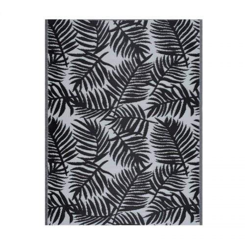 TAPIS D'EXTÉRIEUR EN PLASTIQUE TRESSÉ - 150X220CM - NOIR - RÉVERSIBLE - 400GR / M2 - BISCARROSSE AVRIL PARIS