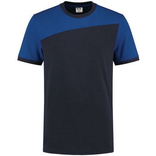 TEE-SHIRT BICOLORE COUTURES 102006 NAVY-ROYALBLUE 4XL - TRICORP WORKWEAR