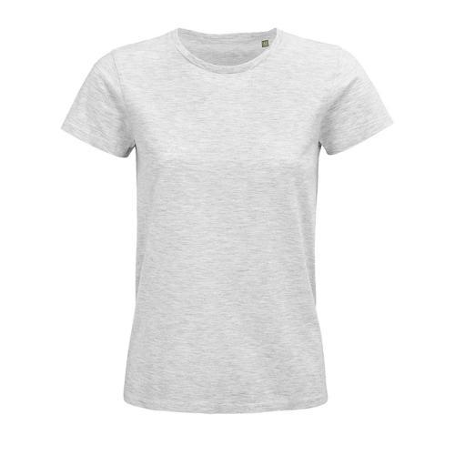TEE-SHIRT PERSONNALISABLE FEMME COTON ORGANIQUE BIO JERSEY 175 BLANC CHINÉ