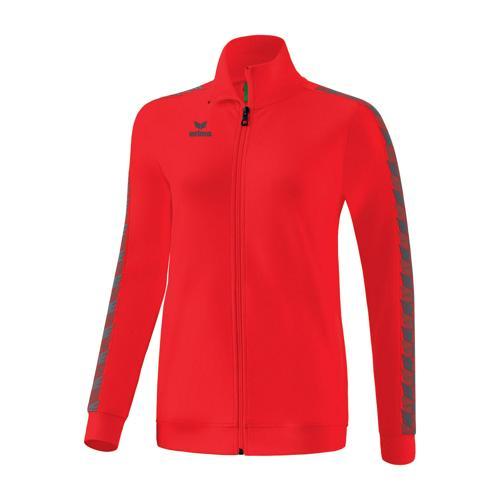 VESTE DE SURVÊTEMENT FEMME - ERIMA - TRACKTOP ESSENTIAL TEAM ROUGE/GREY