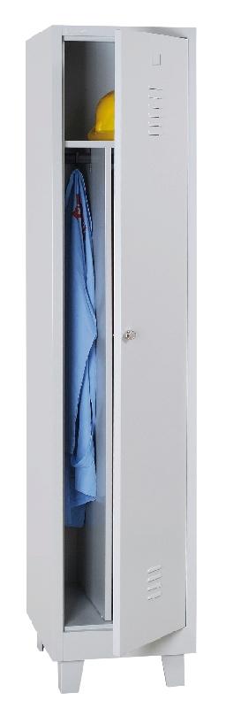 VESTIAIRE INDUSTRIE PROPRE 1 COL. S/PIEDS L 31,5 CM-SERRURE MORAILLON GRIS/GRIS - MANUTAN COLLECTIVITÉS