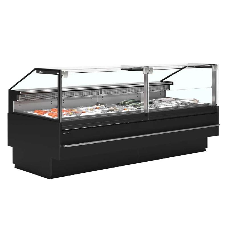 Vitrine comptoir spécial poisson 2500 mm noire -1 à +5 °C | TEFCOLD SOCA-F25090B_0