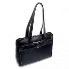 WENGER SAC À MAINS FEMME NYLON PC PORTABLE 15,4 À COMPRATIMENTS NOIR - DIMENSIONS : L43,2X H31,8X P19 CM