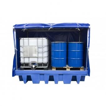 Box de rétention plastique avec bâche - 2 IBC_0