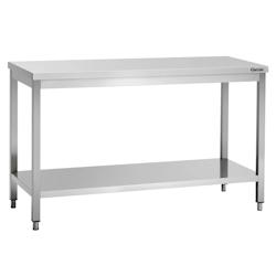 Bartscher Table de travail en acier inoxydable avec étagère | 700 mm de profondeur | 850 mm de hauteur - BAR-307137_0